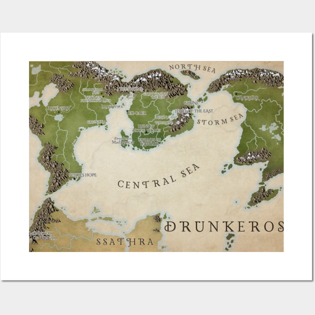 Drunkeros Map Wall Art by autumnroses